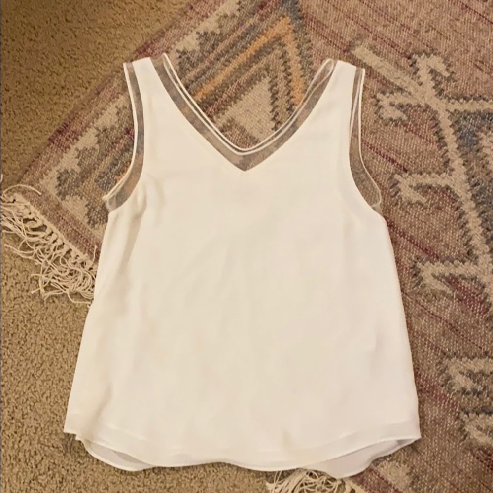 Aritzia Babaton Holbrooke Tank Blouse - White